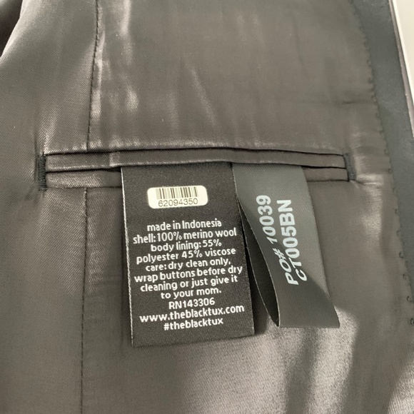 Men's peak lapel black tuxedo from The Black Tux - Picture 4 of 16